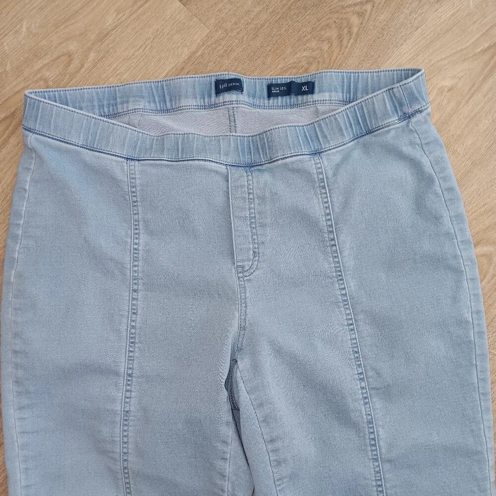 J Jill Slim Leg Ankle Jean Pull On Denim Pants Size XL - Picture 2 of 6